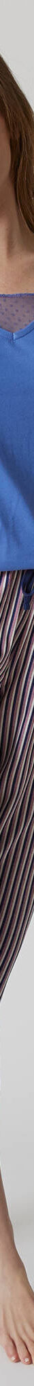 T- shirt pyjama manches courtes motif floral imprimé (bleu jean) T- shirt pyjama manches courtes motif floral imprimé (bleu jean)